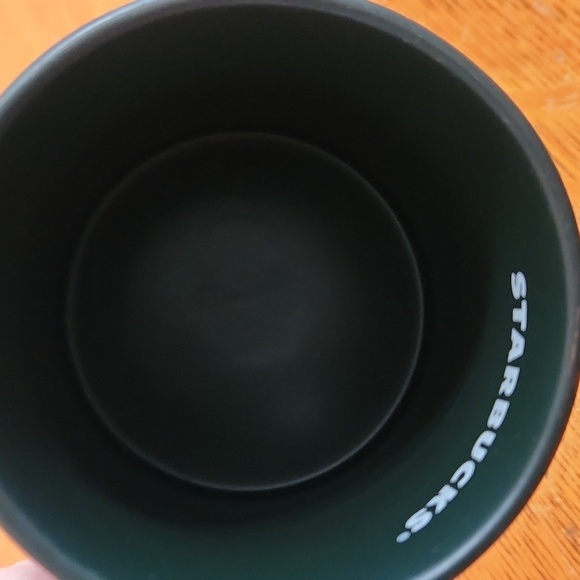 Starbucks Dark Green Rose Gold Marbled 12 Oz Mug - Picture 4 of 5